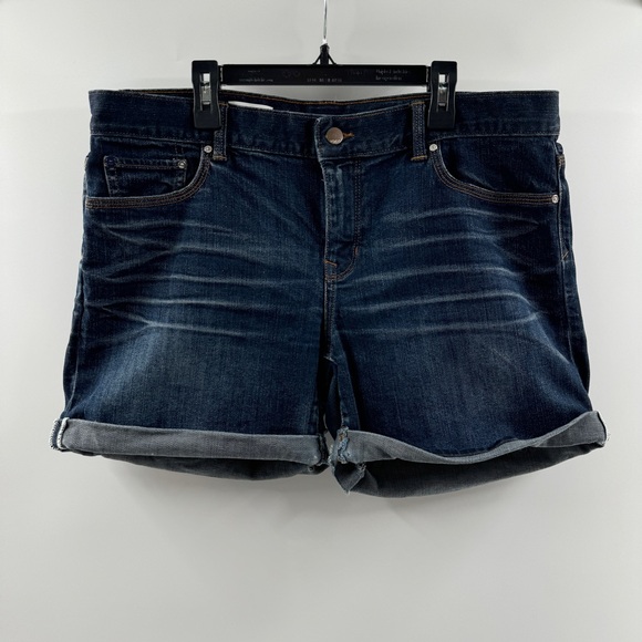 Gap 1969 Pants - GAP Dark Wash Sexy Boyfriend Denim Shorts Distressed Size 30